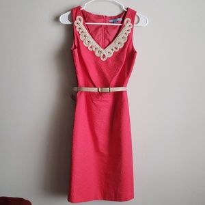 Antonio Melani coral sheeth pencil dress